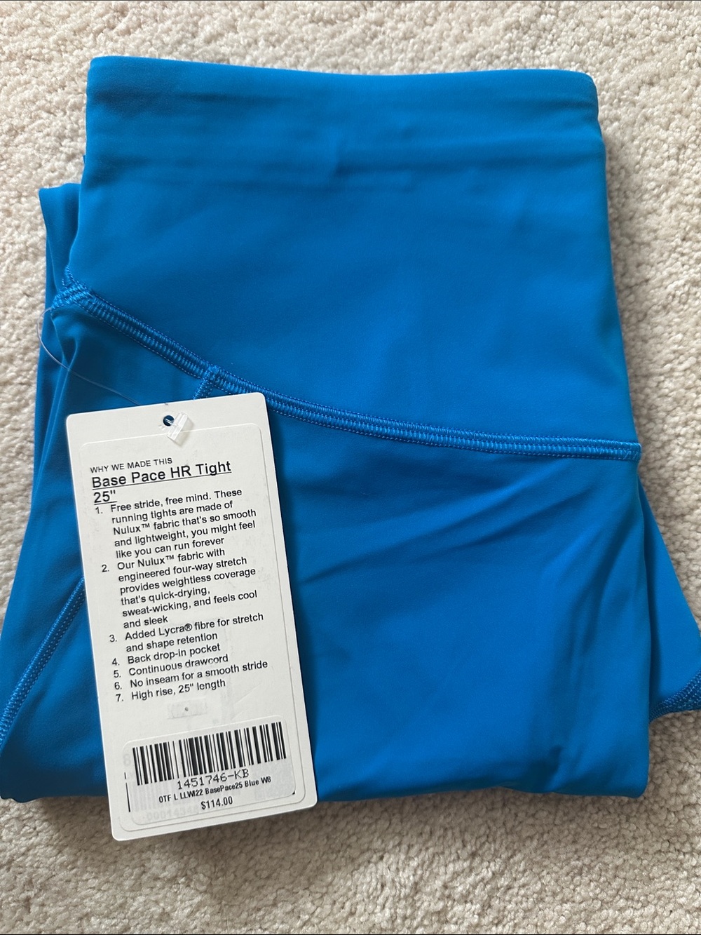 Lululemon Leggings-Base Pace HR Tights 25" - Blue